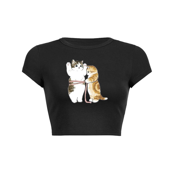 Camiseta de gato camisas divertidas gato gordo 