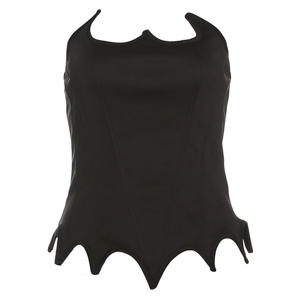 Zip-up backless solid corset tube top