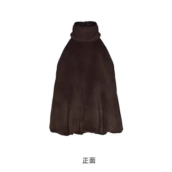 High neck solid sleeveless top