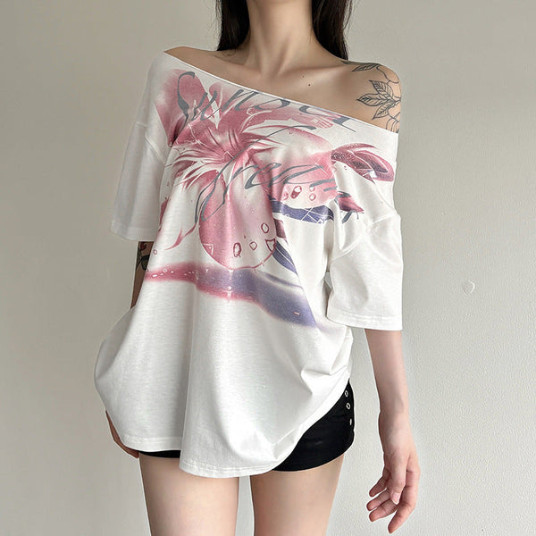 Short sleeve flower print top
