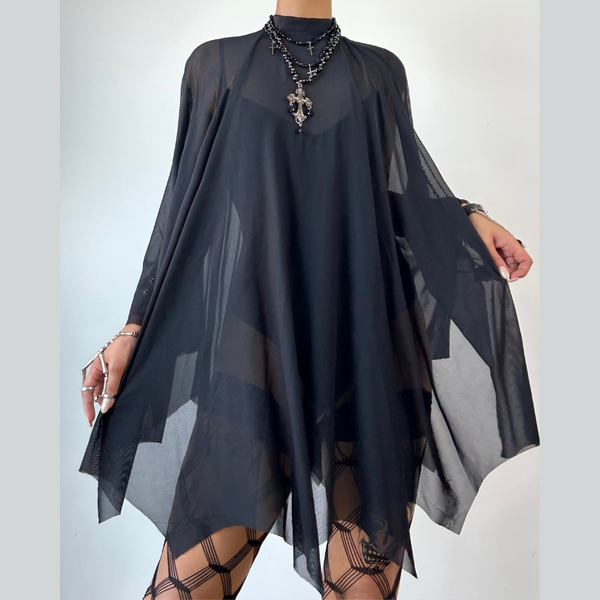 Mesh button hollow out 2 piece cami bodysuit