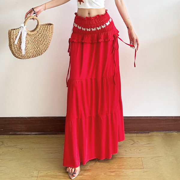 Ruffle self tie ruched solid midi dress