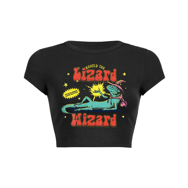 Lizard Wizard Magic Crop Top Baby Tee