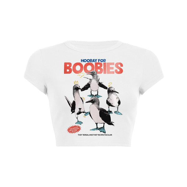 Boobies Celebration Crop Top Baby Tee