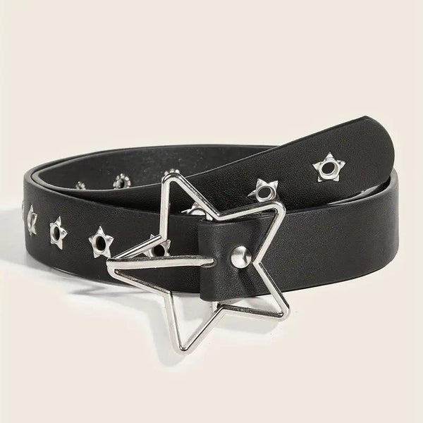 Star hollow out adjustable belt