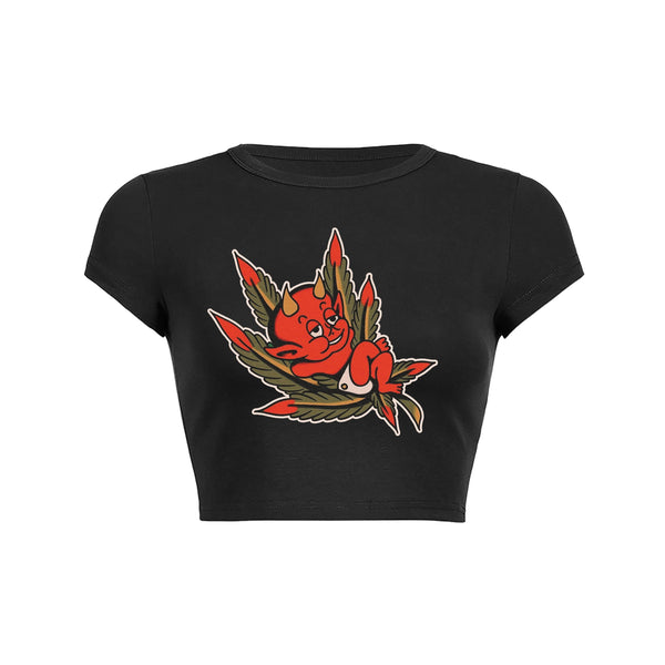 Cheeky Imp Crop Top Baby Tee