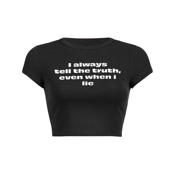 Truthful Lies Crop Top Baby Tee