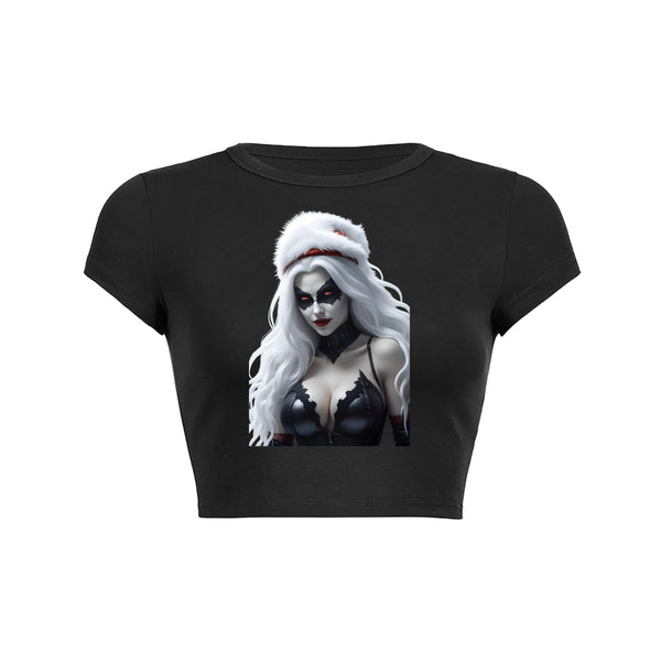 Frost Queen Crop Top Baby Tee