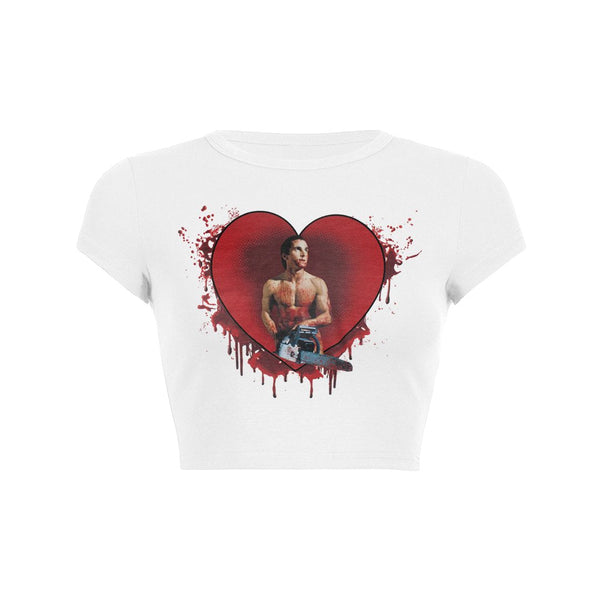 Heart of Horror Crop Top Baby Tee