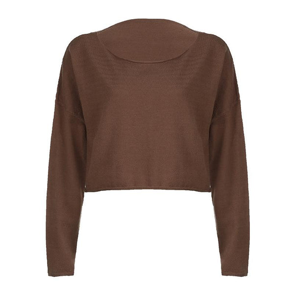 Long sleeve knitted solid top