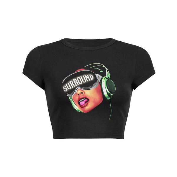 Surround Sound Crop Top Baby Tee