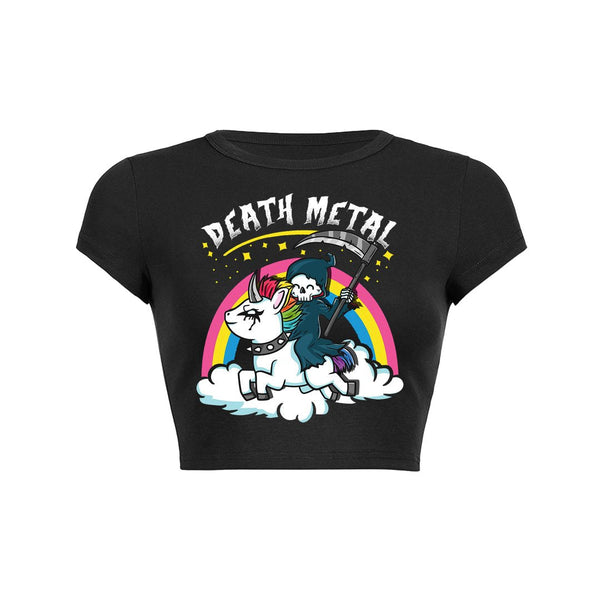 Unicorn Reaper Crop Top Baby Tee