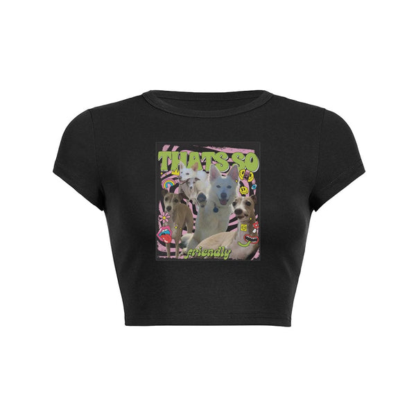 Puppy Positivity Crop Top Baby Tee