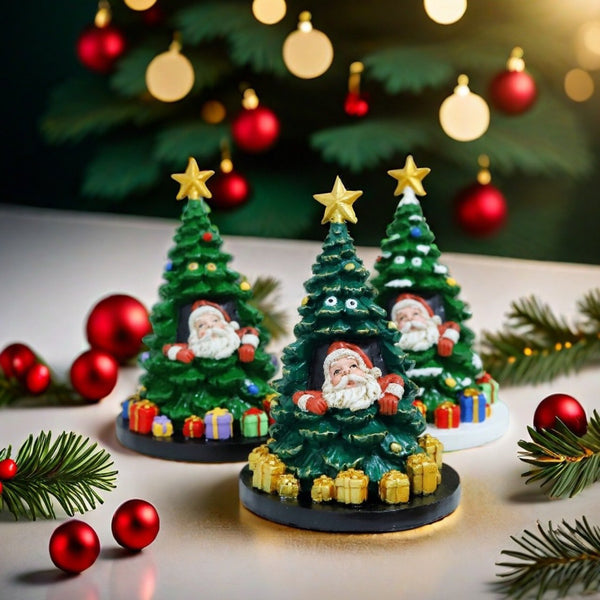 Christmas tree santa claus decor