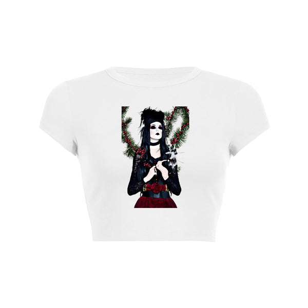 Dark Elegance Crop Top Baby Tee