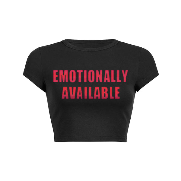 Camiseta para bebé Y2K emocionalmente disponible 