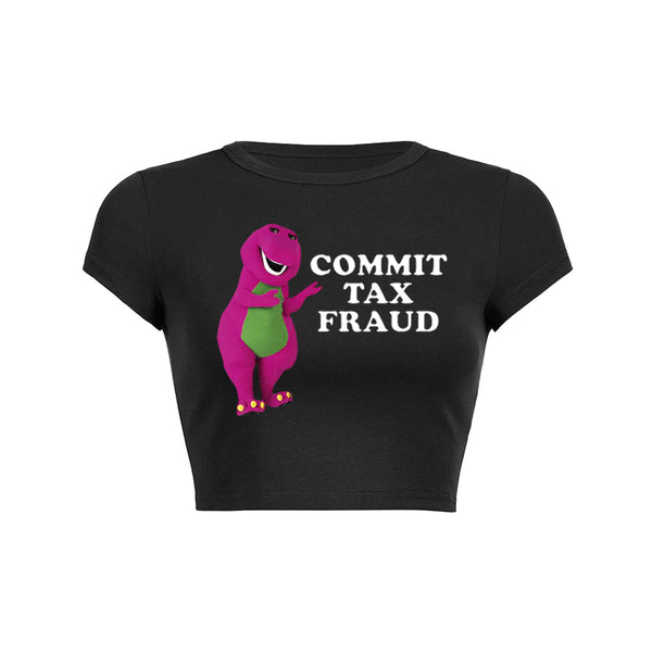 Commit Tax Fraud Y2K Baby Tee