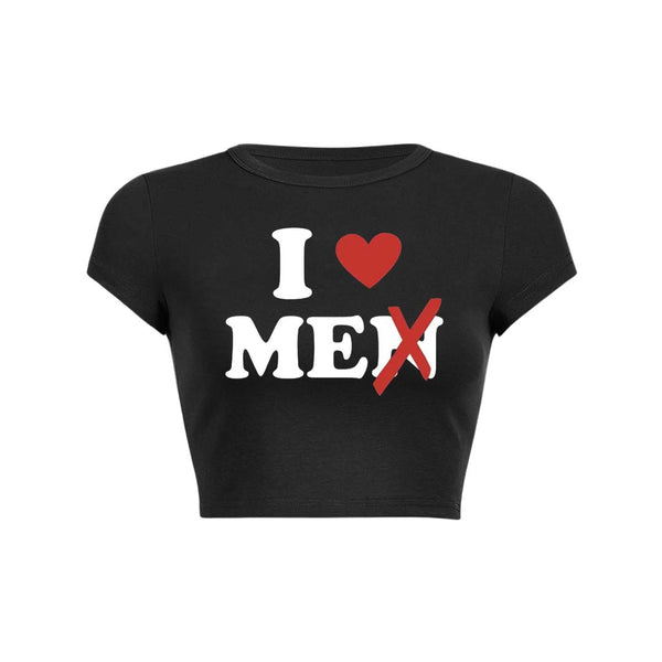 Love Me Not Men Y2K Camiseta para bebé Crop Top 