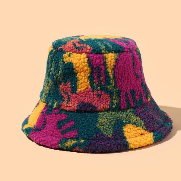 Gorro pescador esponjoso multicolor